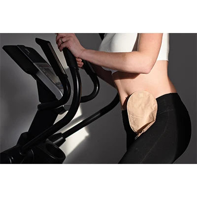 Lady Working out with an ostomy pouch