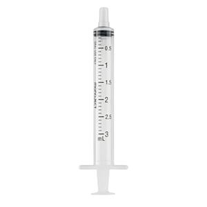 BX/100 - Monoject Oral Medication Syringe 3 mL, Clear