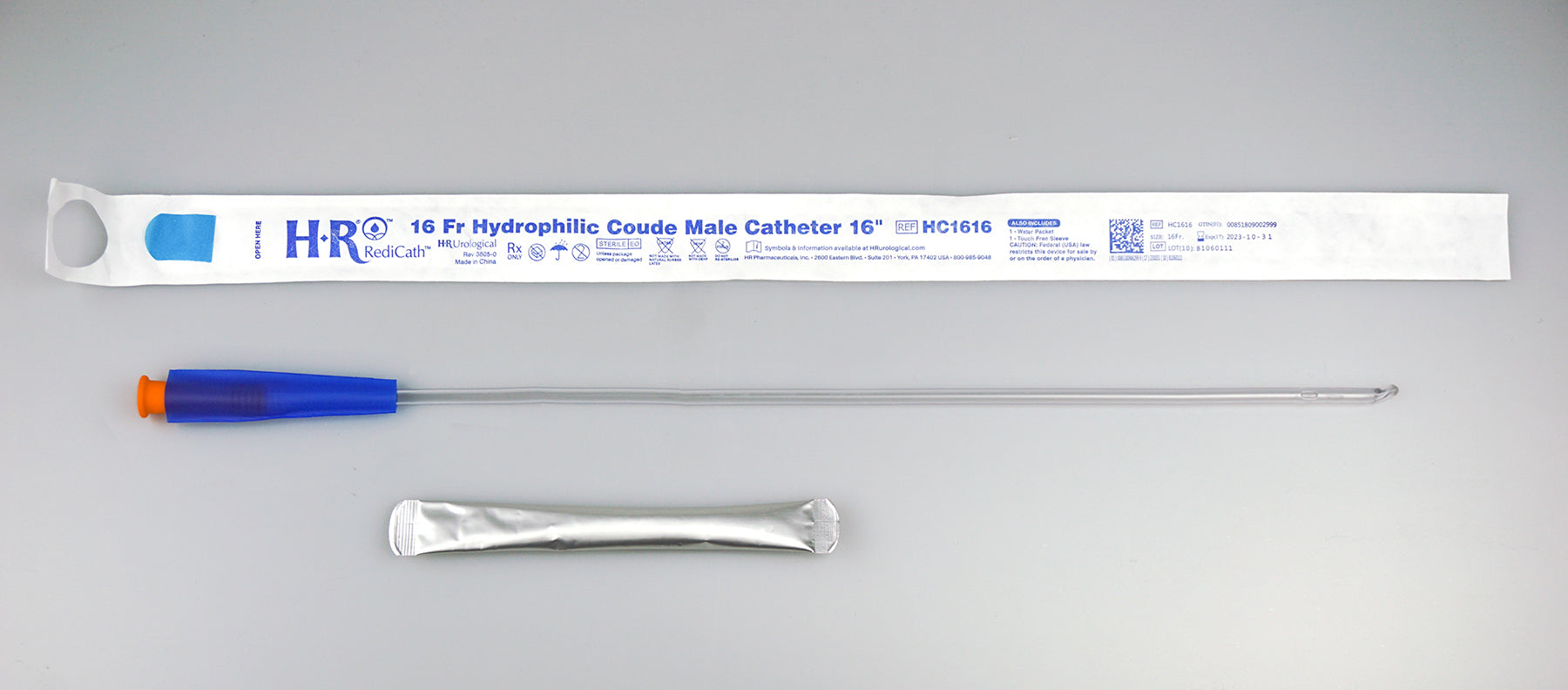 CA/300 - TruCath Hydrophilic Catheter with water bag and touch free sleeve, 16FR, 16" - Best Buy Medical Supplies