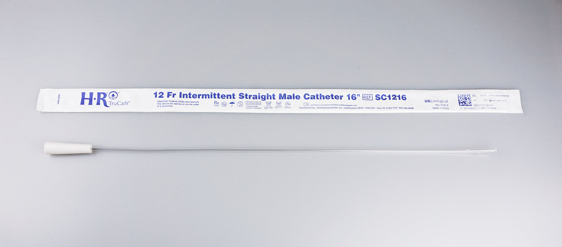 EA/1 - TruCath Intermittent Straight Catheter, Male, 12FR, 16" - Best Buy Medical Supplies
