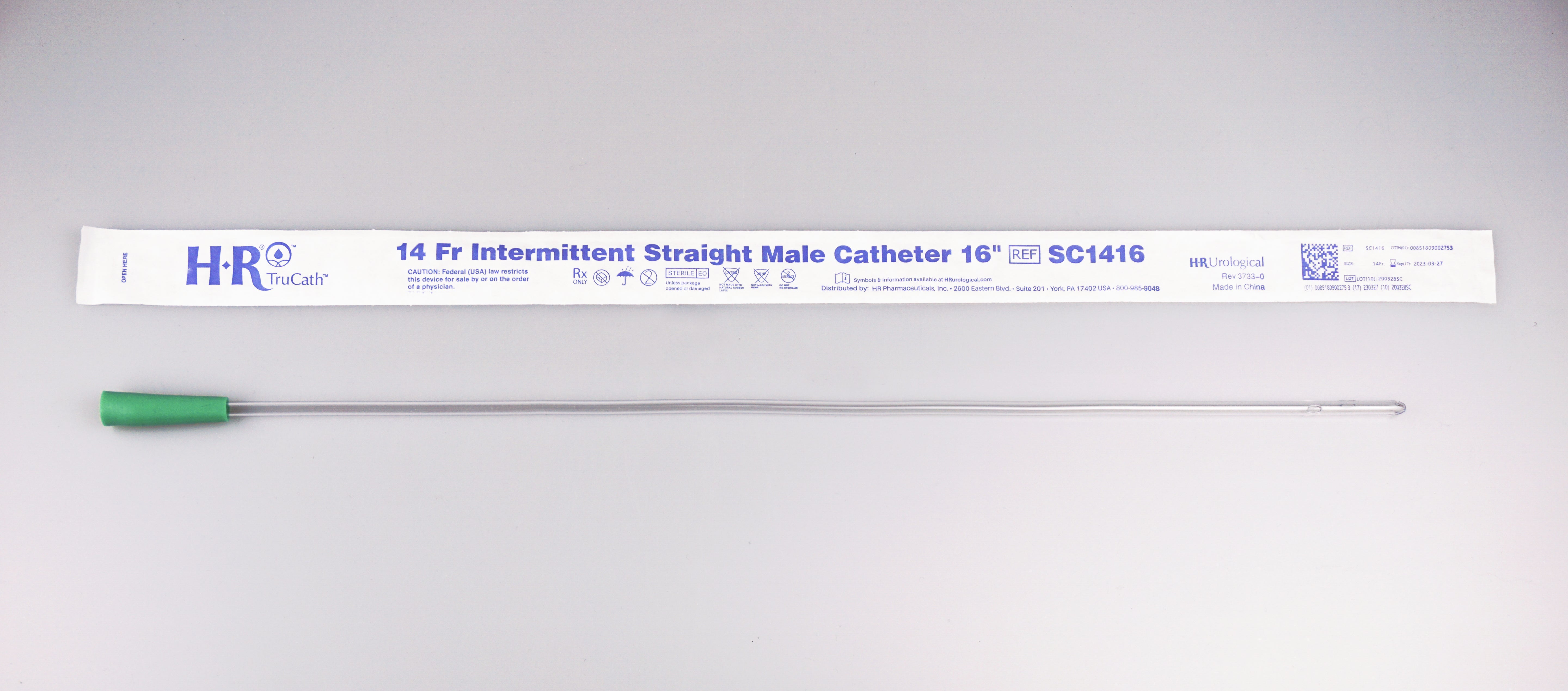 EA/1 - TruCath Intermittent Straight Catheter, Male, 14FR, 16" - Best Buy Medical Supplies