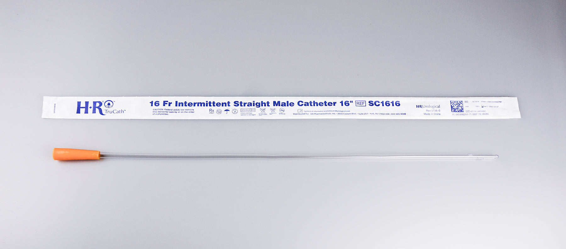 EA/1 - TruCath Intermittent Straight Catheter, Male, 16FR, 16" - Best Buy Medical Supplies