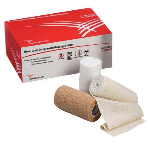 BX/1 - Cardinal Health™ Three-Layer Compression Bandage System, 10cm x 3.5cm - Best Buy Medical Supplies