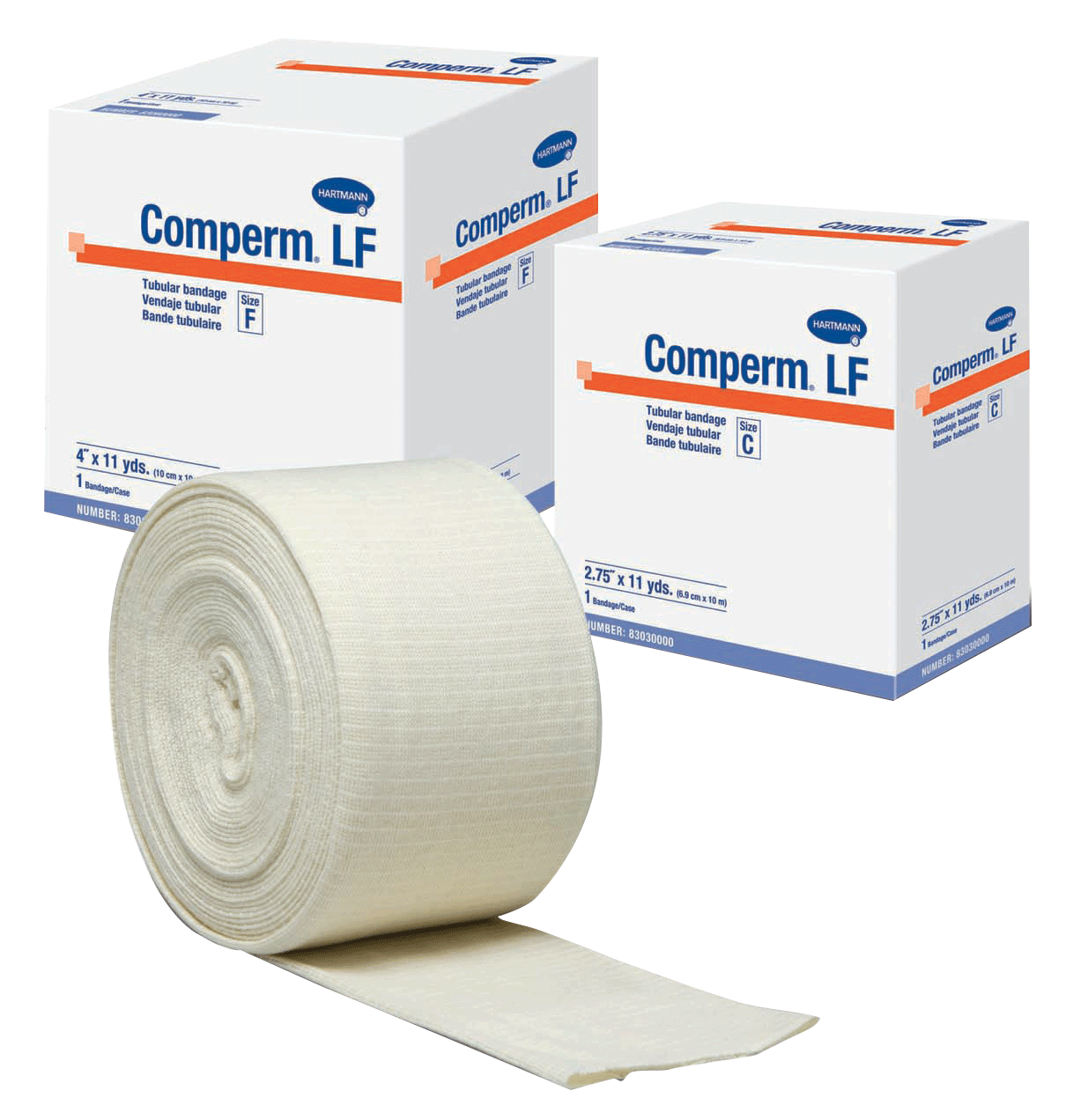 BX/1 - Hartmann Comperm&reg; Tubular Bandage, Size F, Latex-Free, for Large Knees or Thighs, 4" x 11 yds - Best Buy Medical Supplies