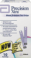 BX/10 - Abbott Laboratories Precision Xtra® End/Top Fill Blood Ketone Strip, 1-1/2μL Blood Sample Size, 10 sec Test Time - Best Buy Medical Supplies