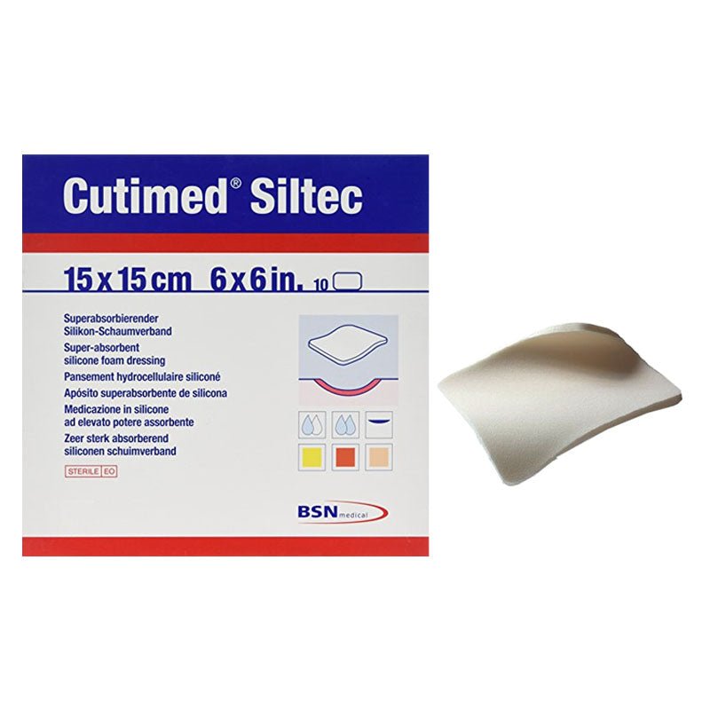 BX/10 - BSN Jobst® Cutimed® Siltec® Foam Dressing, Adhesive without Border, 6" x 6" - Best Buy Medical Supplies