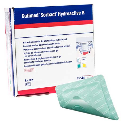BX/10 - BSN Jobst® Cutimed® Sorbact® Hydroactive B Dressing, 14cm x 14cm with 10cm x 10cm Pad - Best Buy Medical Supplies