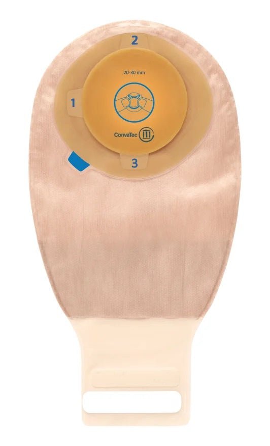 BX/10 - ConvaTec Esteem®+ One-Piece Drainable Pouch 3/4" to 1-1/8" Mold-to-Fit, Filter, Integrated Closure, Opaque - Best Buy Medical Supplies