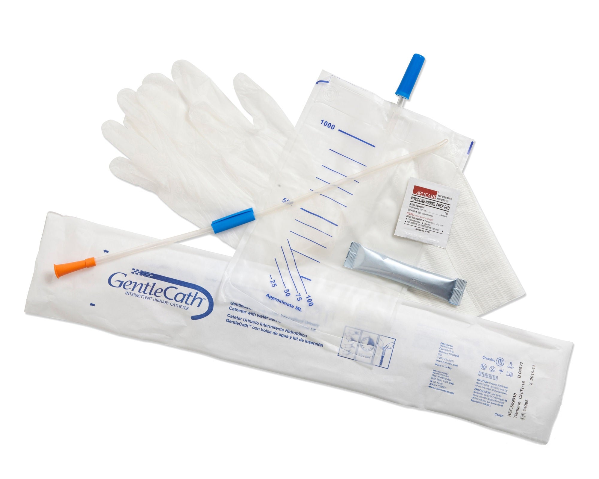 BX/10 - ConvaTec GentleCath™ Hydrophilic Urinary Catheter, with Water Sachet and Insertion Kit, Coude/Tiemann, 10CH, 15.7" - Best Buy Medical Supplies