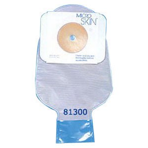 BX/10 - Cymed One-piece Drainable Pouch with Cut-to-fit MicroSkin® Adhesive Barrier and MicroDerm™ Thin Washer 1-1/2" Stoma Opening, 11" L, Clear, Odor-proof Film, Comfort Backing, Latex-free - Best Buy Medical Supplies