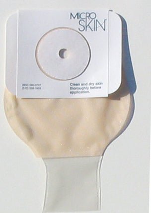 BX/10 - Cymed One-piece Drainable Pouch with Pre-cut MicroSkin® Adhesive Barrier and 3mm Thin MicroDerm™ Washer 1-1/2" Stoma Opening, 9" L, Medium, Clear, Odor-proof Film, Comfort Backing, Latex-free - Best Buy Medical Supplies