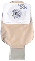 BX/10 - Cymed One-piece Drainable Pouch with Pre-cut MicroSkin® Adhesive Barrier and MicroDerm™ Thin Washer 1-3/8" Stoma Opening, 11" L, Opaque, Odor-proof Film, Comfort Backing, Latex-free - Best Buy Medical Supplies