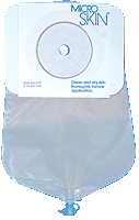 BX/10 - Cymed One-piece Urostomy Pouch with Pre-cut MicroSkin® Barrier and 3mm Thin MicroDerm™ Washer 1-1/2" Stoma Opening, 9" L, Clear, Odor-proof Film, Comfort Backing, Latex-free - Best Buy Medical Supplies