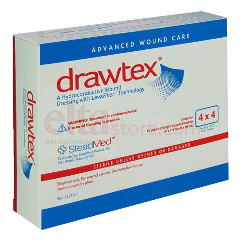 BX/10 - Drawtex® Hydro-Conductive Dressing with LevaFiber&trade, 4" x 4" - Best Buy Medical Supplies