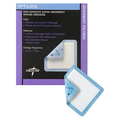 BX/10 - Medline OptiLock&reg; Non-Adhesive Dressing 10" x 6.5" with 5.5" x 8.9" Pad - Best Buy Medical Supplies