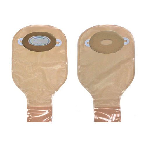 BX/10 - Nu-Hope Nu-Flex™ Drainable Pouch, 1-1/8" x 2" Stoma, Pre-Cut, Oval B, Nu-Comfort Standard Wear Barrier, Roll-Up Closure, Post-Operative, Convex, Adult, 24 oz Capacity - Best Buy Medical Supplies