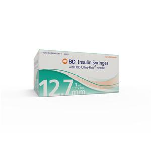 BX/100 - BD Ultra-Fine™ U-100 Insulin Syringe with Needle, 30G x 12-7/10mm 1cc Volume - Best Buy Medical Supplies