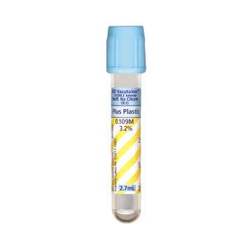 BX/100 - BD Vacutainer Plus Plastic Citrate Tube, 13 x 75mm, 2.7mL - Best Buy Medical Supplies