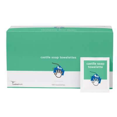 BX/100 - Cardinal Health™ Castile Soap Towelette, 4-8/9" x 7-4/5" - Best Buy Medical Supplies
