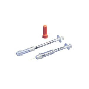 BX/100 - Monoject™ Insulin Safety Syringe with 29G x 1/2" L Needle and Accu-tip™ Flat Plunger Tip 1/2mL - Best Buy Medical Supplies