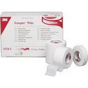 BX/12 - 3M Transpore&trade; Hypoallergenic Surgical Tape, White, Water Resistant, Latex Free 1" x 10 yds - Best Buy Medical Supplies
