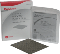 BX/15 - Ferris PolyMem® Non-Adhesive Pad Dressing with Nano-Crystalline Silver 6-1/2" x 7-1/2" - Best Buy Medical Supplies