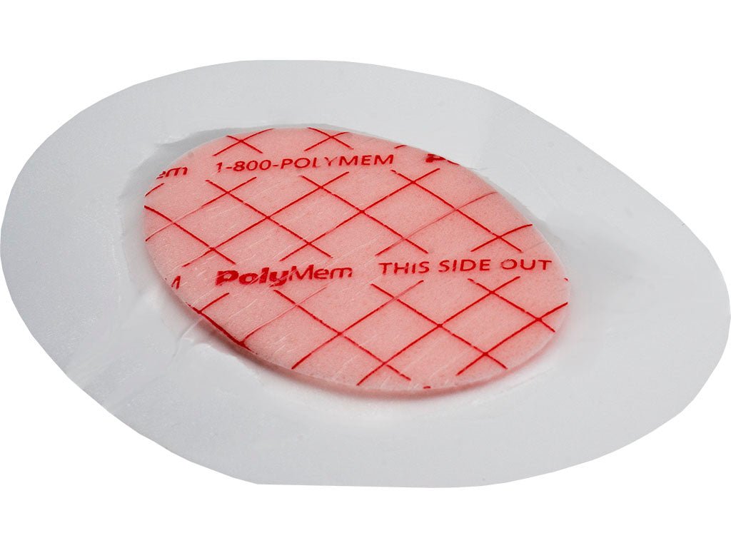 BX/20 - Ferris PolyMem® Shapes™ #3 QuadraFoam® Dressing without Silver 2" x 3" Oval with 1" x 2" Pad - Best Buy Medical Supplies