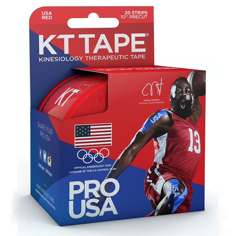 BX/20 - KT Tape® Pro Team USA Synthetic Tape, 2" x 10" Red - Best Buy Medical Supplies