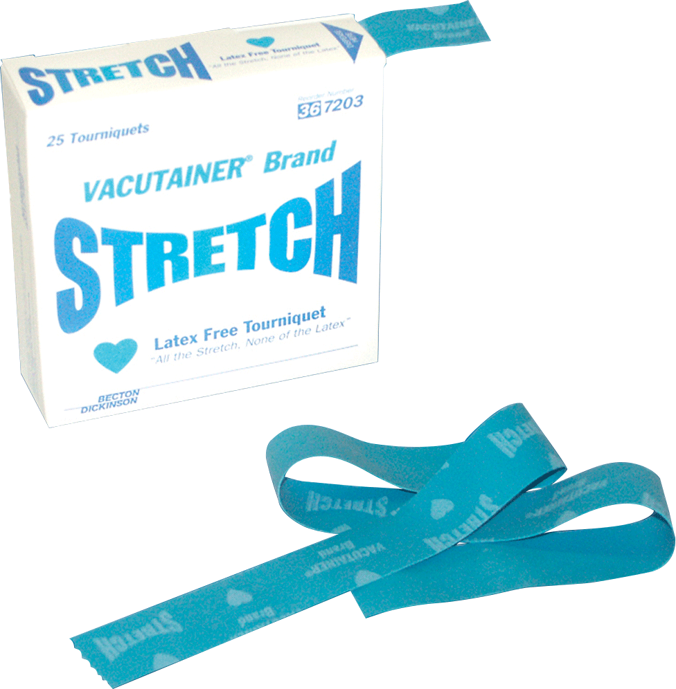 BX/25 - BD Vacutainer® Stretch Latex-Free Tourniquet 18" x 1" - Best Buy Medical Supplies