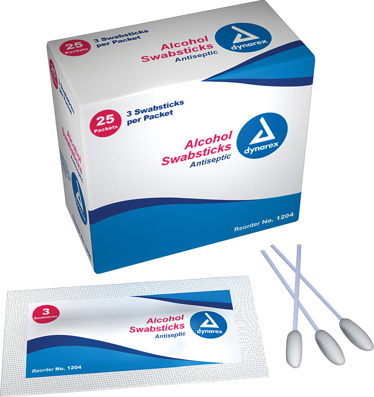 BX/25 - Dynarex Alcohol Swabstick, 3 Pack - Best Buy Medical Supplies