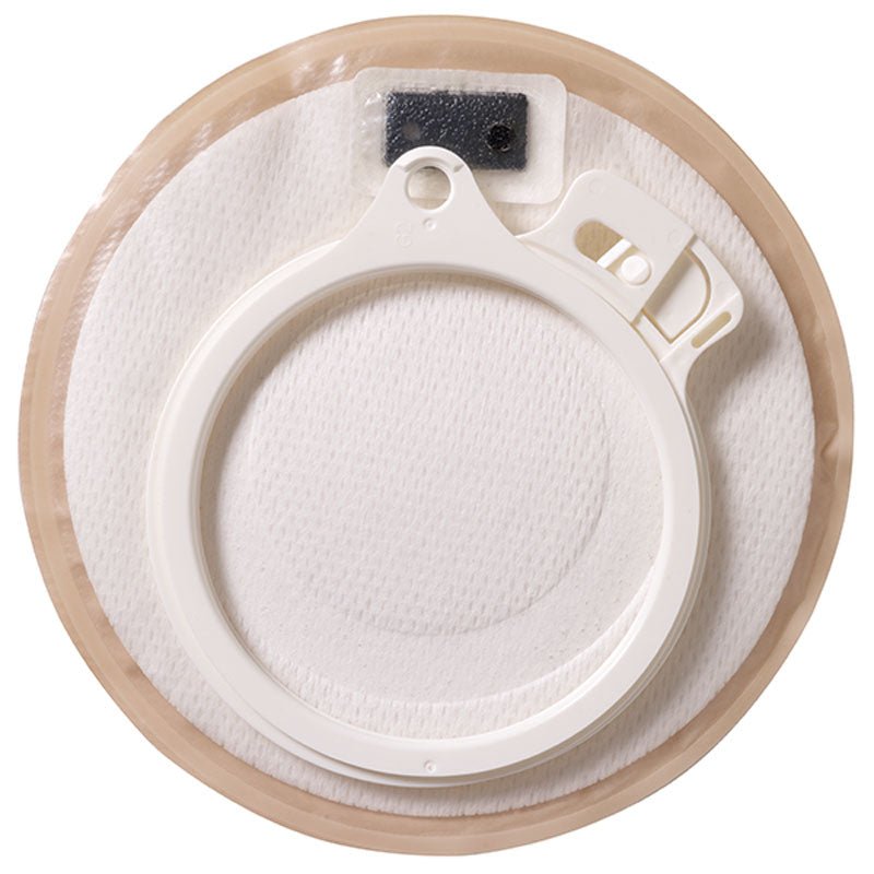 BX/30 - Assura Stoma Cap with Skin Barrier and Filter 1/2" - 1-3/4" Stoma Opening, 2", Opaque, Secure Locking System - Best Buy Medical Supplies