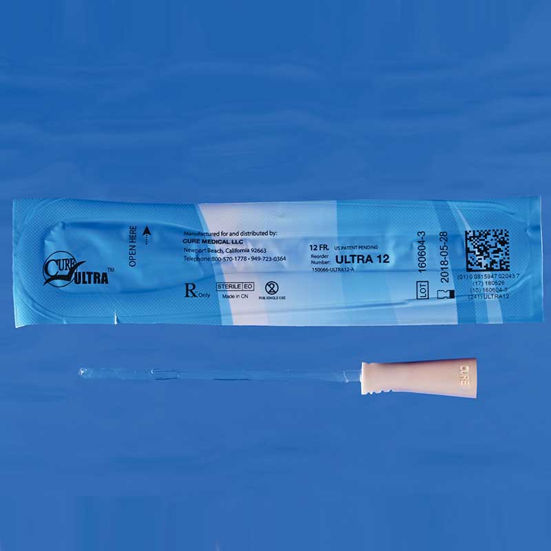 BX/30 - Cure Catheter&reg; Intermittent Catheter, Pre-Lubricated, Straight Tip, 12Fr, 6" - Best Buy Medical Supplies