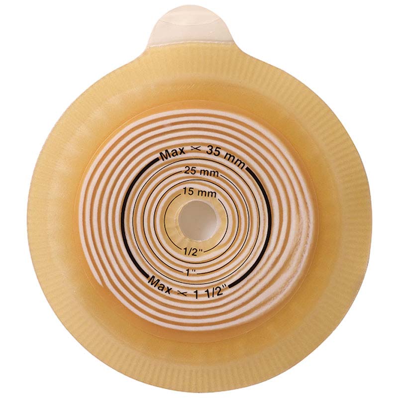 BX/5 - Assura 2-Piece Cut-to-Fit Flat Standard Wear Pediatric Skin Barrier 3/8" - 1-3/8" - Best Buy Medical Supplies
