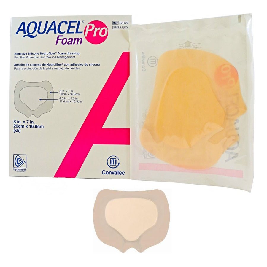 BX/5 - ConvaTec Aquacel® Foam Pro Adhesive Dressing, Sacral, 8" x 6-3/4" - Best Buy Medical Supplies