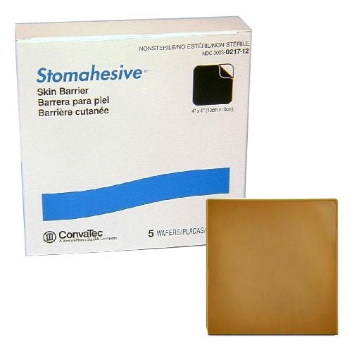 BX/5 - ConvaTec Stomahesive&reg; Skin Barrier, No Starter Hole, 4" x 4" - Best Buy Medical Supplies