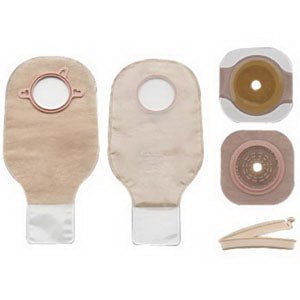 BX/5 - Hollister New Image® Two-Piece Non-Sterile Drainable Colostomy/Ileostomy Kit 1-1/4" Stoma Opening, 1-3/4" Flange, Clamp Closure, Ultra Clear - Best Buy Medical Supplies