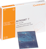 BX/5 - Smith & Nephew Acticoat® Seven-Day, Low Adherent, Antimicrobial Barrier 2" x 2" - Best Buy Medical Supplies