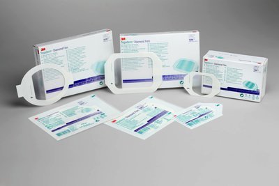 BX/50 - 3M Tegaderm™ Diamond Pattern Transparent Dressing, Picture Frame Style, Waterproof, Latex-Free, Sterile 4" x 4-3/4" - Best Buy Medical Supplies