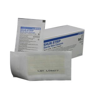 BX/50 - Derma Sciences Shur-Strips® Wound Closure Strips, 1/4" x 3" - Best Buy Medical Supplies