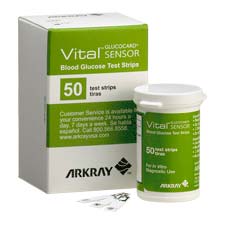 BX/50 - Glucocard&reg; Vital&trade; Blood Glucose Test Strip, 0.5&mu;L Sample Size, 7 second Test Time, Biosensor Technology - Best Buy Medical Supplies