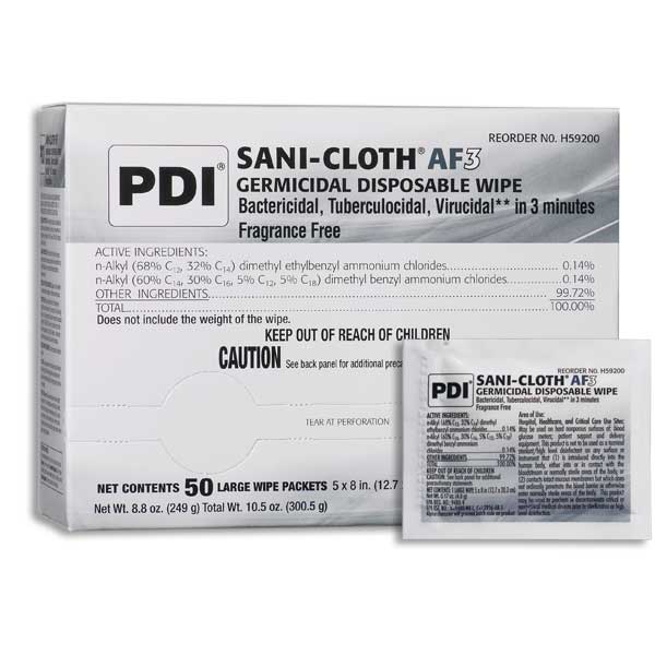BX/50 - PDI Sani-Cloth® AF3 Wipe Large - Best Buy Medical Supplies