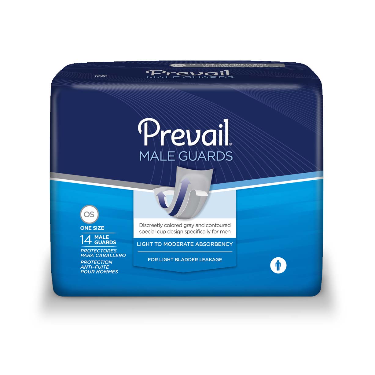 CA/126 - Prevail&reg; Male Guards, White, 13" - Best Buy Medical Supplies