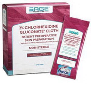 CA/48 - Sage Product 2% Chlorhexidine Gluconate Cloths, 15/2" x 15/2", Latex-free, Absorbable - Best Buy Medical Supplies