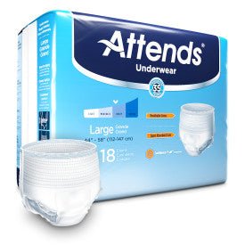 CA/72 - Attends® Extra Absorbency Protective Underwear, Large (44” to 58”, 170-210 lbs) - POSSIBLE SUBSTITUTE FOR ITEM # WH55590, 48AP0730100 - Best Buy Medical Supplies