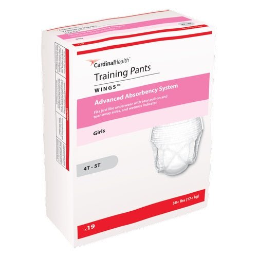 CA/76 - Cardinal Health, Girls Training Pants, Wings™, X-Large, 38+ lbs, 4T-5T - Best Buy Medical Supplies