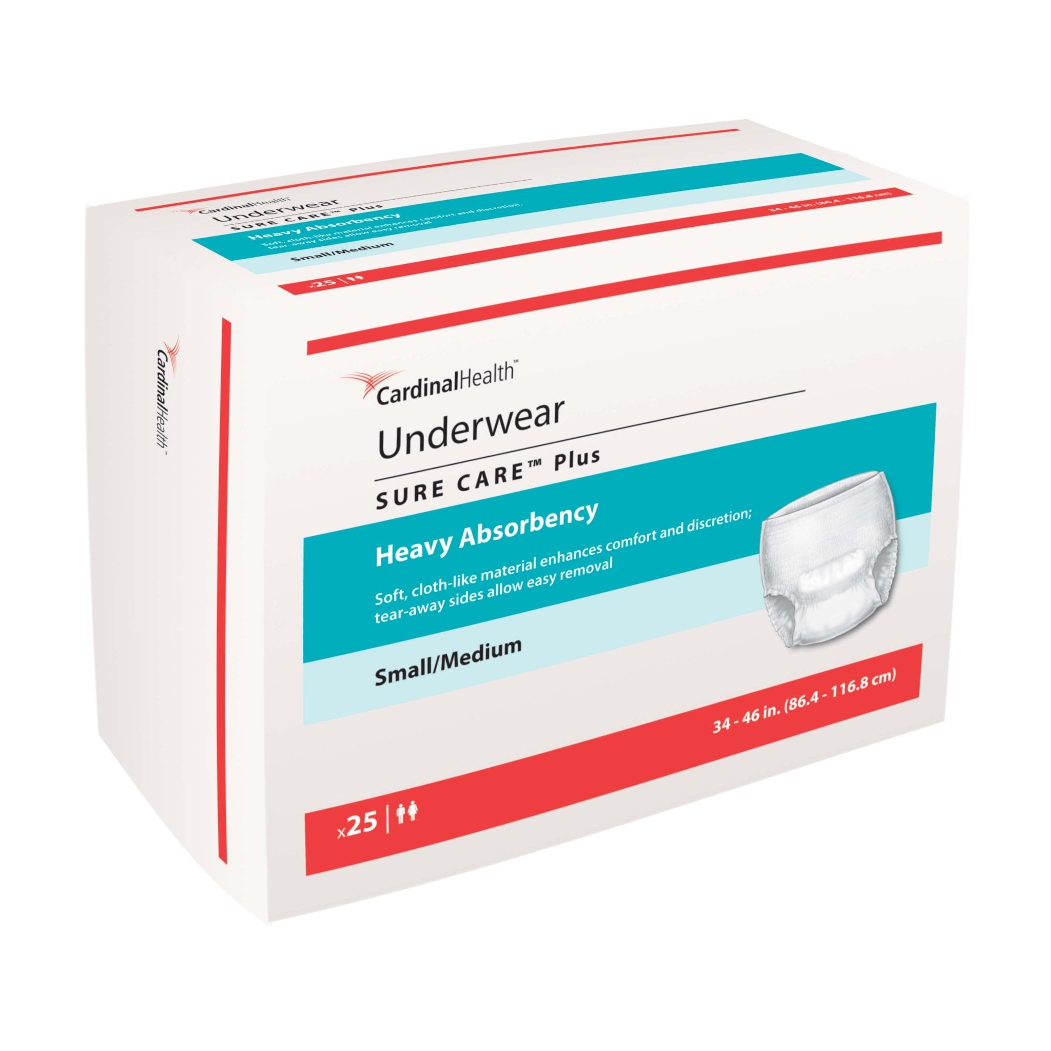 CA/80 - Cardinal Health, Underwear, Sure Care™ Plus, Small/Medium