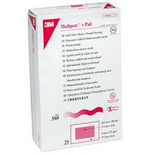 EA/1 - 3M Medipore™ Plus Pad Soft Cloth Adhesive Wound Dressing, Sterile 3-1/2" x 8" with 1-3/4" x 6" Pad - Best Buy Medical Supplies