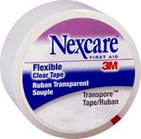 EA/1 - 3M Nexcare™ Transpore™ Plastic Hypoallergenic Porous First Aid Surgical Tape 1" x 10 yds, Clear, Flexible, Water Resistant, Latex Free, Carded, Dispenser, Individually Wrapped - Best Buy Medical Supplies