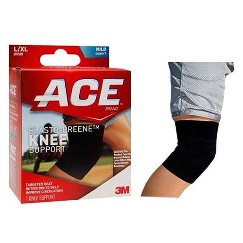 EA/1 - 3M™ ACE™ Elasto-Preene™ Knee Brace, Large/XL (16"" to 20"), Black - Best Buy Medical Supplies