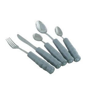 EA/1 - Alimed Weighted Handle Fork 1" dia., Grey, Stainless Steel - Best Buy Medical Supplies